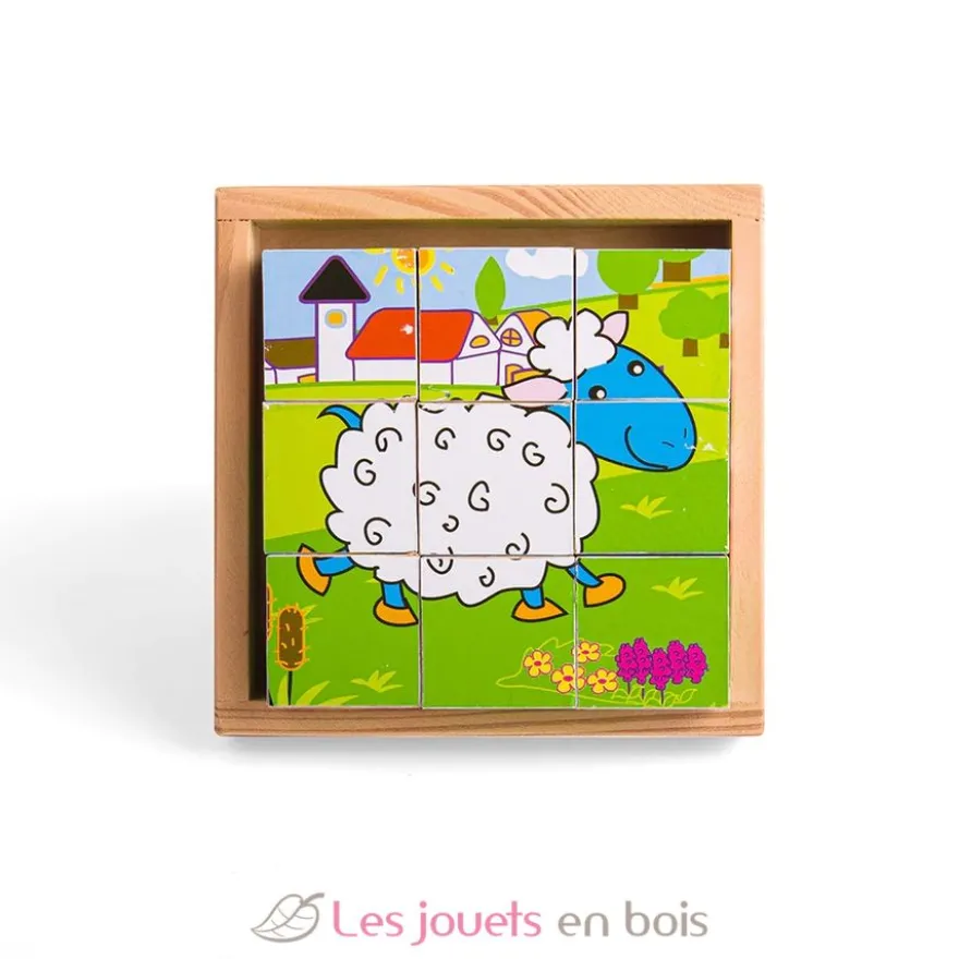 Puzzle cube Animaux - Bigjigs Toys