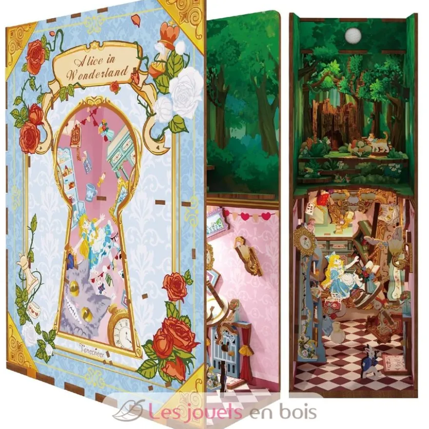 Puzzle 3D Alice au pays des merveilles - Book Nook - Tonecheer