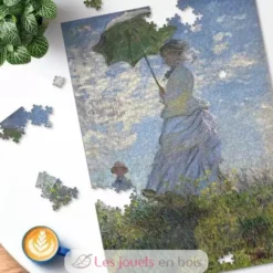 Puzzle d'art 1000 pièces - Femme à l'ombrelle Claude Monet - Ravensburger