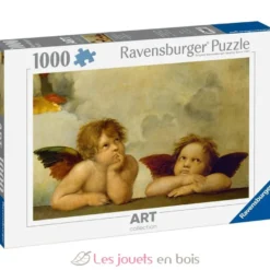 Puzzle d'art 1000 pièces - Putti, détail de la Madone Sixtine de Raphaël - Ravensburger