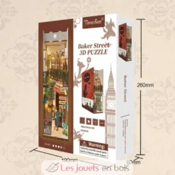Puzzle 3D Baker Street en bois - Book Nook - Tonecheer