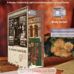 Puzzle 3D 84 Charing Cross Road en bois - Book Nook - Tonecheer