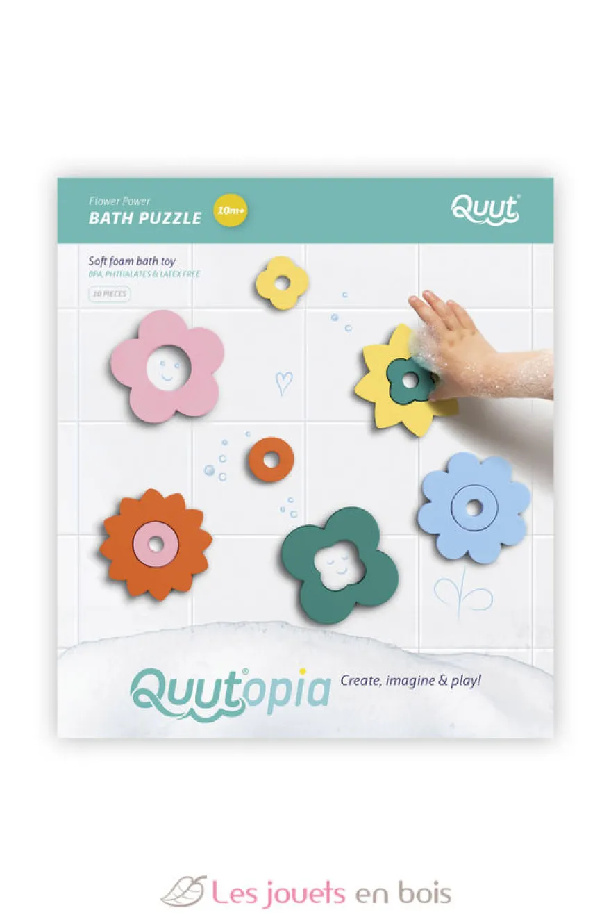 Puzzle de bain - Fleurs - Quut
