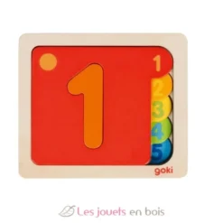 Puzzle de chiffres en bois - Goki