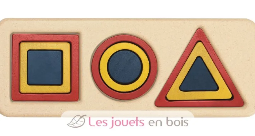 Puzzle d'encastrement 3 formes - Plan Toys