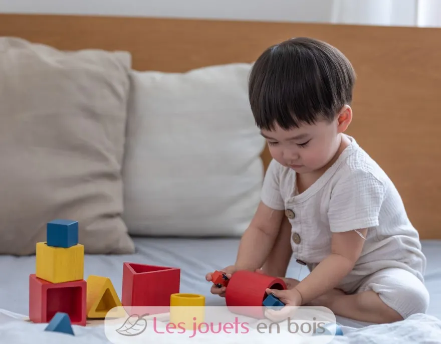 Puzzle d'encastrement 3 formes - Plan Toys
