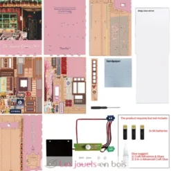 Puzzle 3D Epicerie Japonaise en bois - Book Nook - Tonecheer