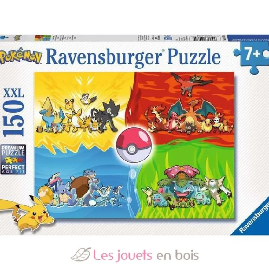 Puzzle Différents types de Pokémon 150 pcs XXL - Ravensburger
