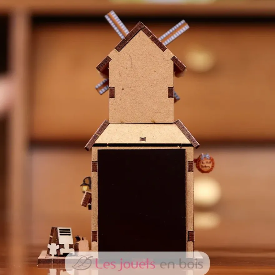 Puzzle 3D La boulangerie du moulin en bois - Mini Book Nook - Cartartem