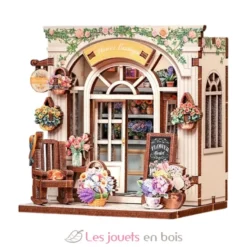 Puzzle 3D La boutique de fleurs en bois - Mini Book Nook - Cartartem