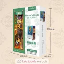 Puzzle 3D Le monde de Vincent en bois - Book Nook - Tonecheer