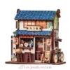 Puzzle 3D Le restaurant de Ramen en bois - Mini Book Nook - Cartartem