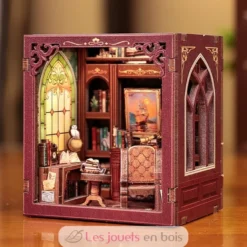 Puzzle 3D Le salon du gentleman en bois - Mini Book Nook - Cartartem
