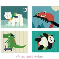Puzzle 4D Les animaux - Vilac