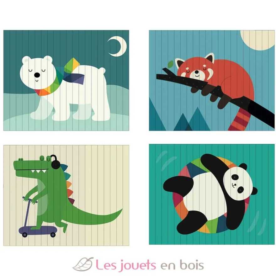 Puzzle 4D Les animaux - Vilac