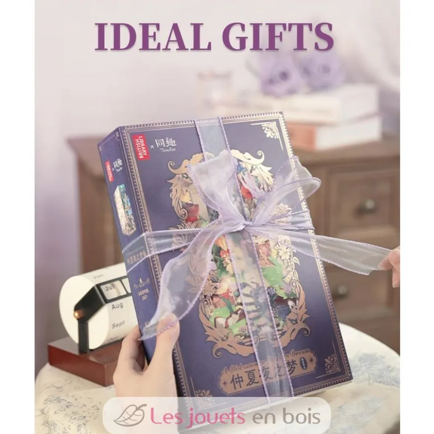 Puzzle 3D Le songe d'une nuit d'été en bois - Book Nook - Tonecheer