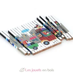 Puzzle 4D Les transports - Vilac