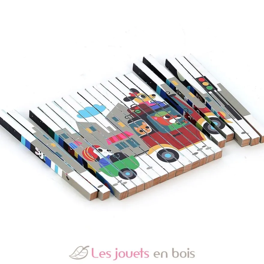 Puzzle 4D Les transports - Vilac