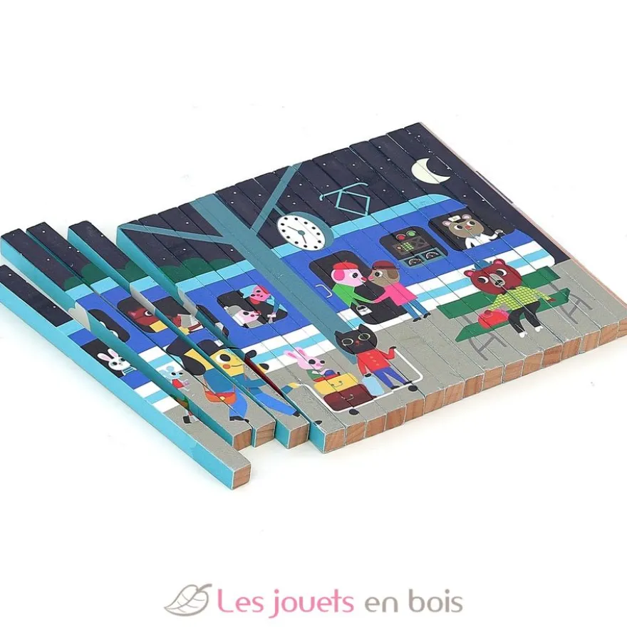 Puzzle 4D Les transports - Vilac