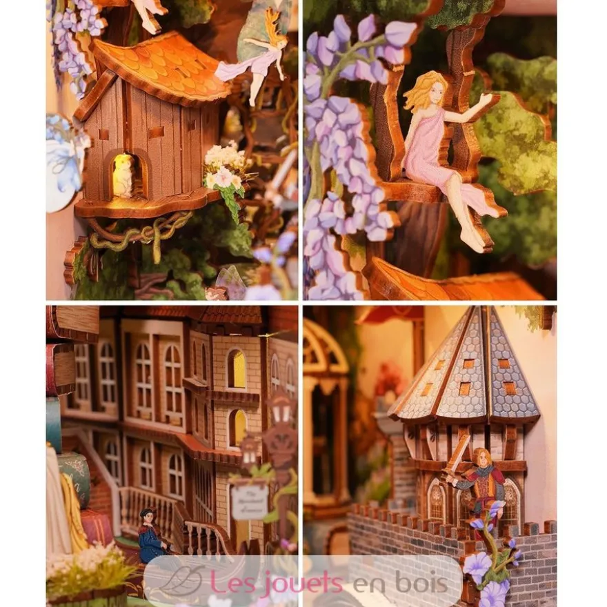 Puzzle 3D Les vers de Shakespeare en bois - Book Nook - Tonecheer