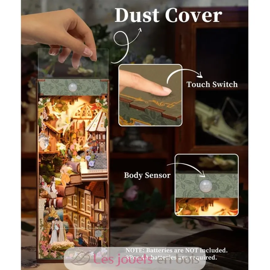 Puzzle 3D Les vers de Shakespeare en bois - Book Nook - Tonecheer