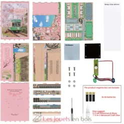 Puzzle 3D Le voyage de Sakura en bois - Book Nook - Tonecheer