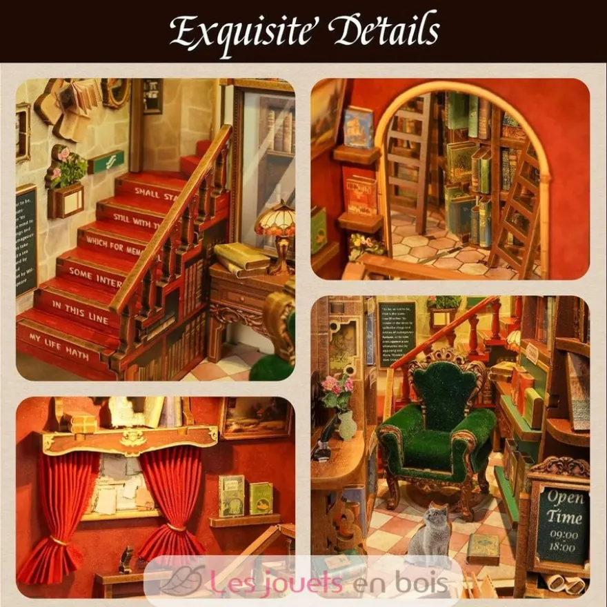 Puzzle 3D Librairie de la rive gauche - Book Nook - Tonecheer