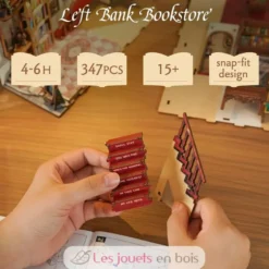 Puzzle 3D Librairie de la rive gauche - Book Nook - Tonecheer