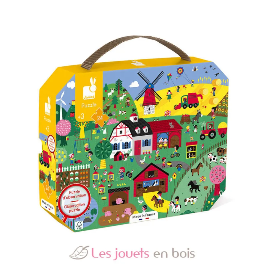 Puzzle d'observation La Ferme 24 pcs - Janod