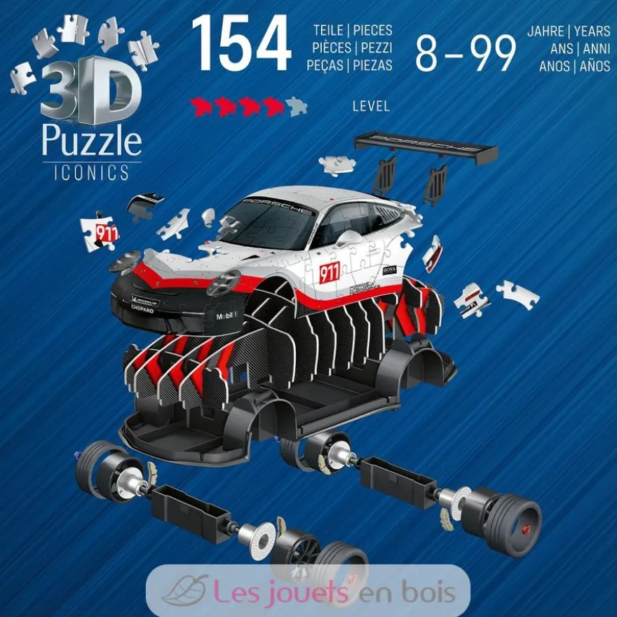 Puzzle 3D Porsche 911 GT3 Cup 108 pcs - Ravensburger
