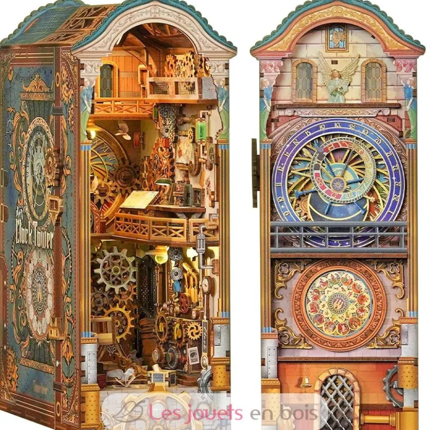 Puzzle 3D Tour de l'horloge en bois - Book Nook - Tonecheer