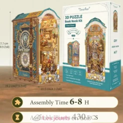 Puzzle 3D Tour de l'horloge en bois - Book Nook - Tonecheer