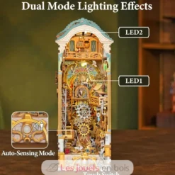 Puzzle 3D Tour de l'horloge en bois - Book Nook - Tonecheer