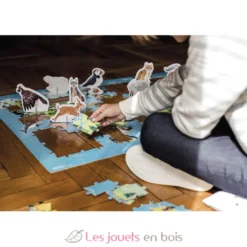 Puzzle éducatif Animaux menacés 200 pcs - Janod