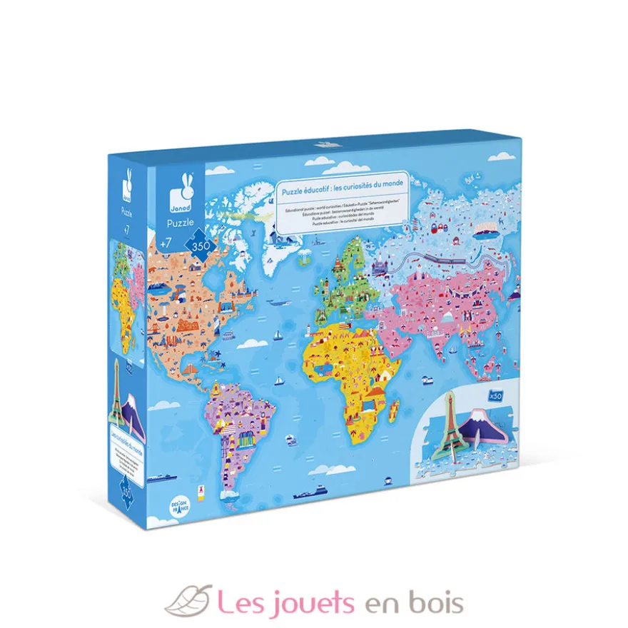 Puzzle éducatif Curiosités du Monde 350 pcs - Janod