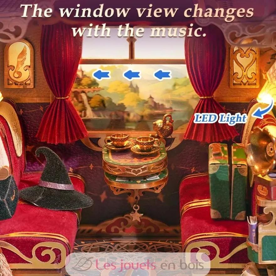 Puzzle 3D Voyage magique en bois - Book Nook - Tonecheer