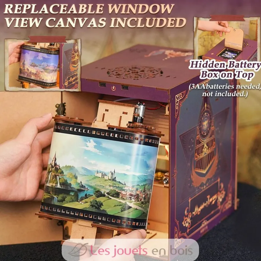 Puzzle 3D Voyage magique en bois - Book Nook - Tonecheer