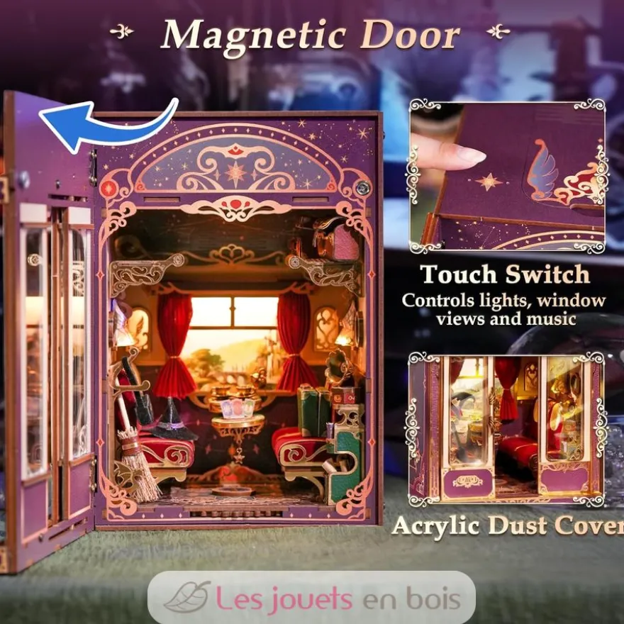 Puzzle 3D Voyage magique en bois - Book Nook - Tonecheer