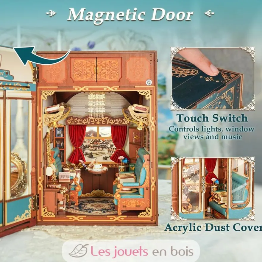 Puzzle 3D Voyages en Europe en bois - Book Nook - Tonecheer