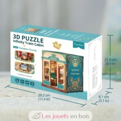 Puzzle 3D Voyages en Europe en bois - Book Nook - Tonecheer