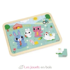 Puzzle en bois A la ferme 24 pièces - Janod