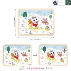 Puzzle en bois A la montagne 24 pièces - Janod