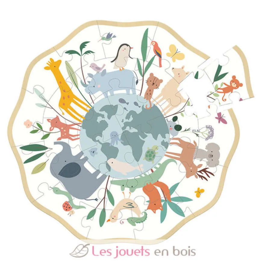 Puzzle en bois Autour du monde 24 pcs - Vilac