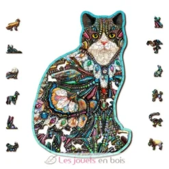 Puzzle en bois Chat aux bijoux 250 pcs - Wooden City