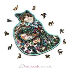 Puzzle en bois Chat aux bijoux 250 pcs - Wooden City