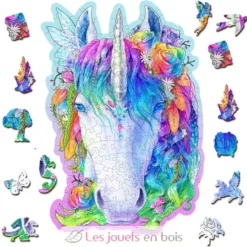 Puzzle en bois Licorne élégante 150 pcs - Wooden City