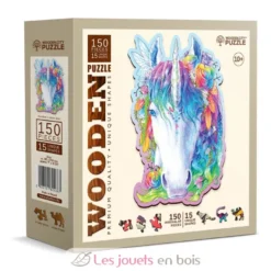 Puzzle en bois Licorne élégante 150 pcs - Wooden City