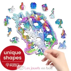 Puzzle en bois Licorne élégante 150 pcs - Wooden City