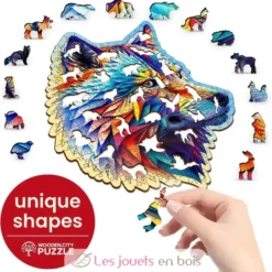 Puzzle en bois Loup élégant 250 pcs - Wooden City