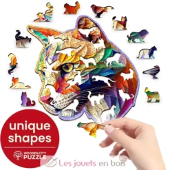 Puzzle en bois Puma chatoyant 150 pcs - Wooden City
